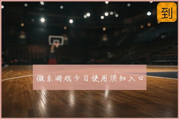微乐游戏今日使用须知入口